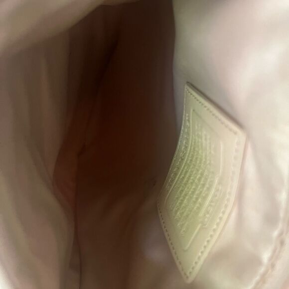 Coach sling crossbody purse with lilac, fuscia, gold and cream - Picture 11 of 11